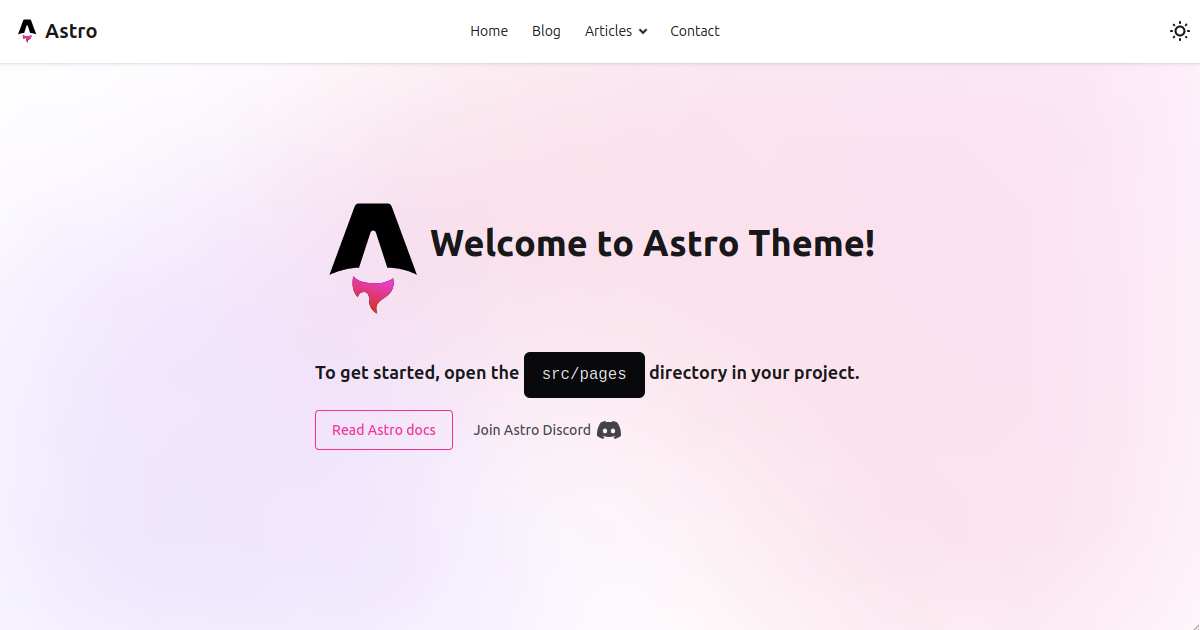 Welcome to Astro Theme!